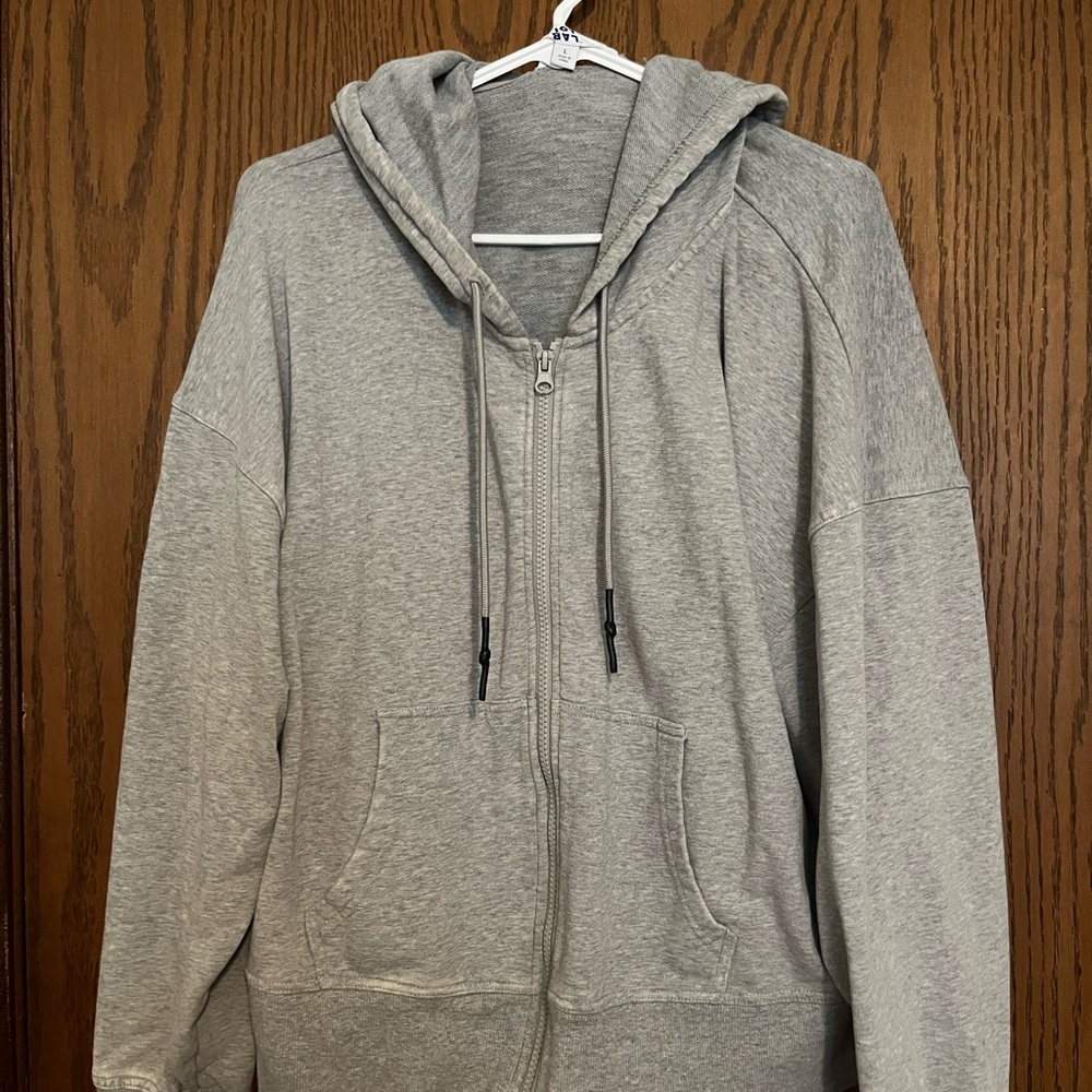 Gray Zip-Up Hoodie